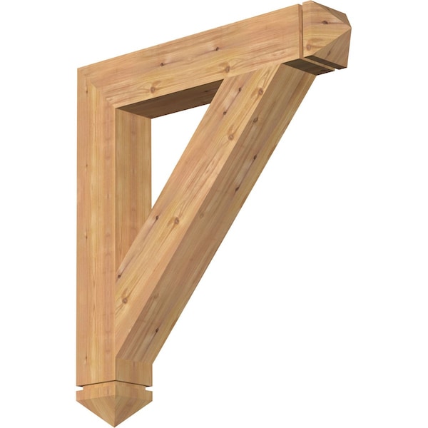 Ekena Millwork Traditional Arts & Crafts Smooth Bracket, Western Red Cedar, 5 1/2"W x 34"D x 38"H BKT06X34X38TRA03SWR - main